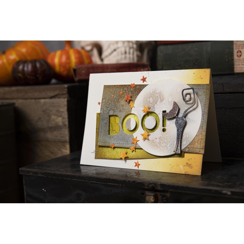 BOLD TEXT HALLOWEEN -Sizzix Thinlits-Tim Holtz Dies-Spooktacular Sayings-Craft