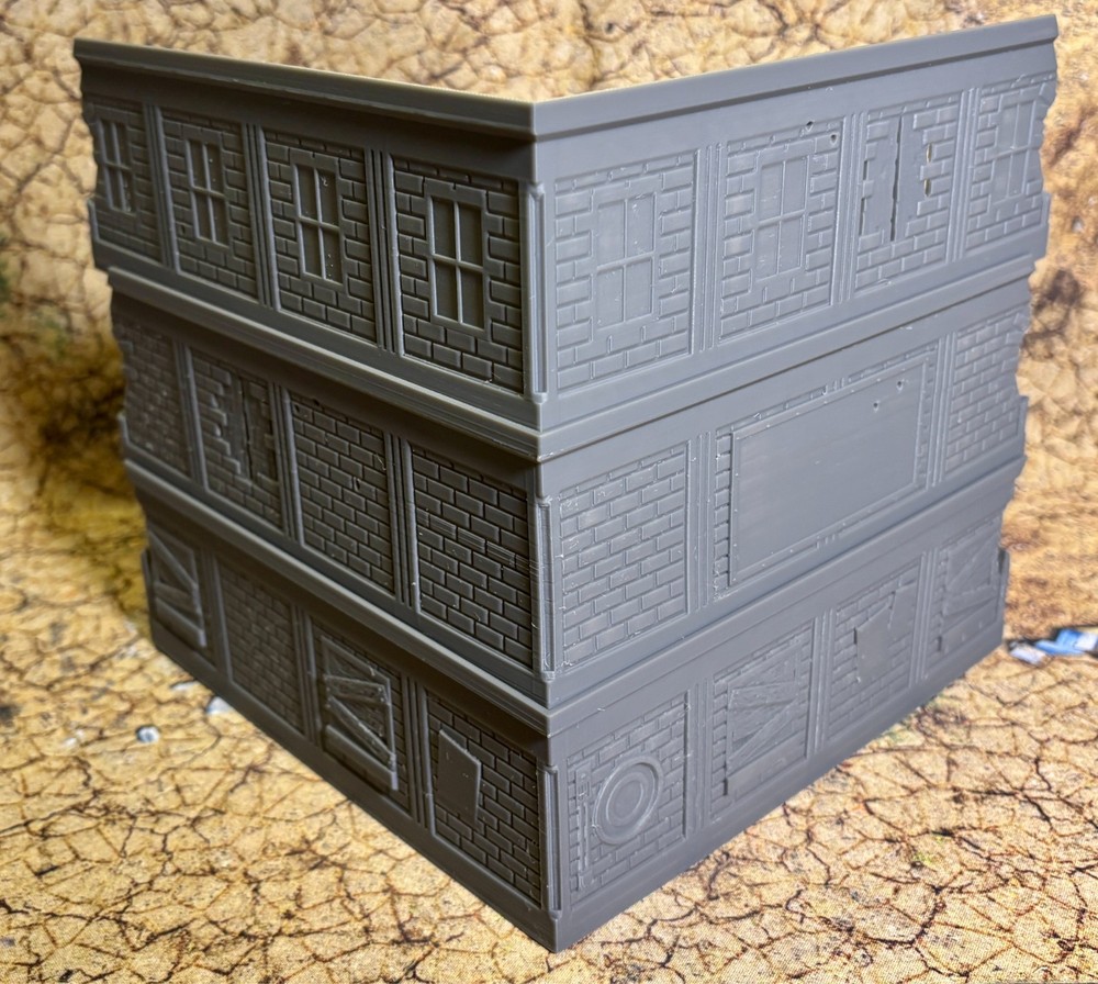 Plastic UKTC 40k Terrain Large L Ruin (1 Piece) - Easy stack system - Tournament