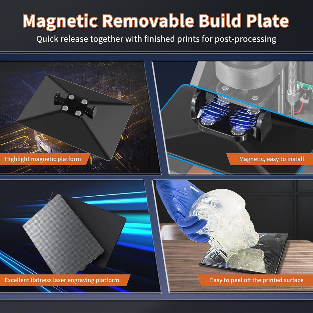 S100 Mini Resin 3D Printer with 5.5" 2K LCD Curing Screen, High Precision, Auto