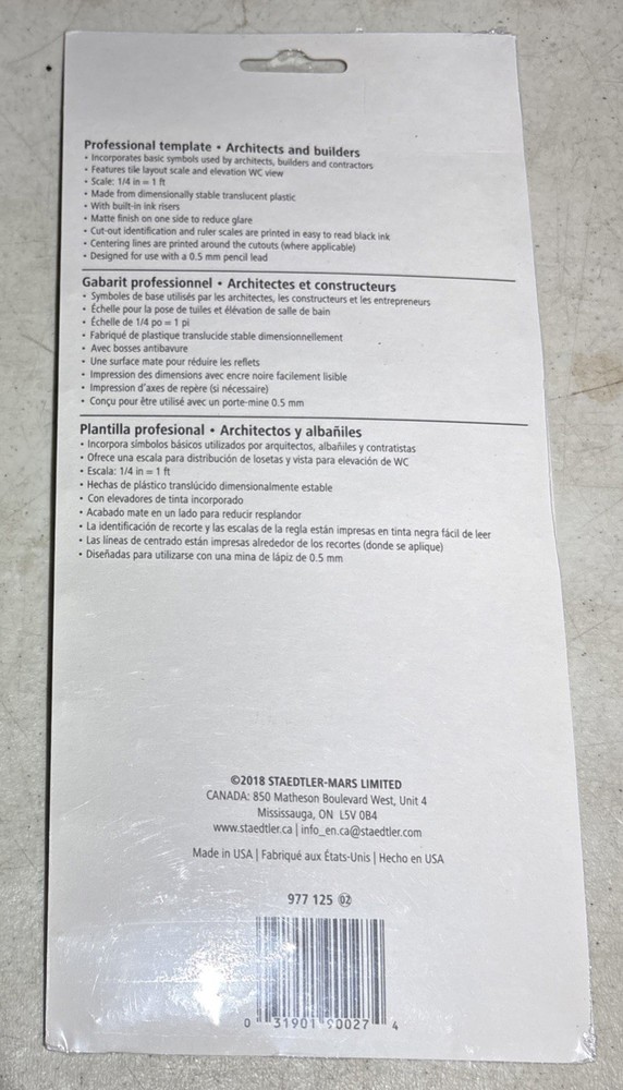 Staedtler 977125 Architect & Builder Template