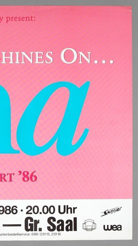 A-HA – rare original Frankfurt 1986 concert poster *HUNTING HIGH AND LOW*