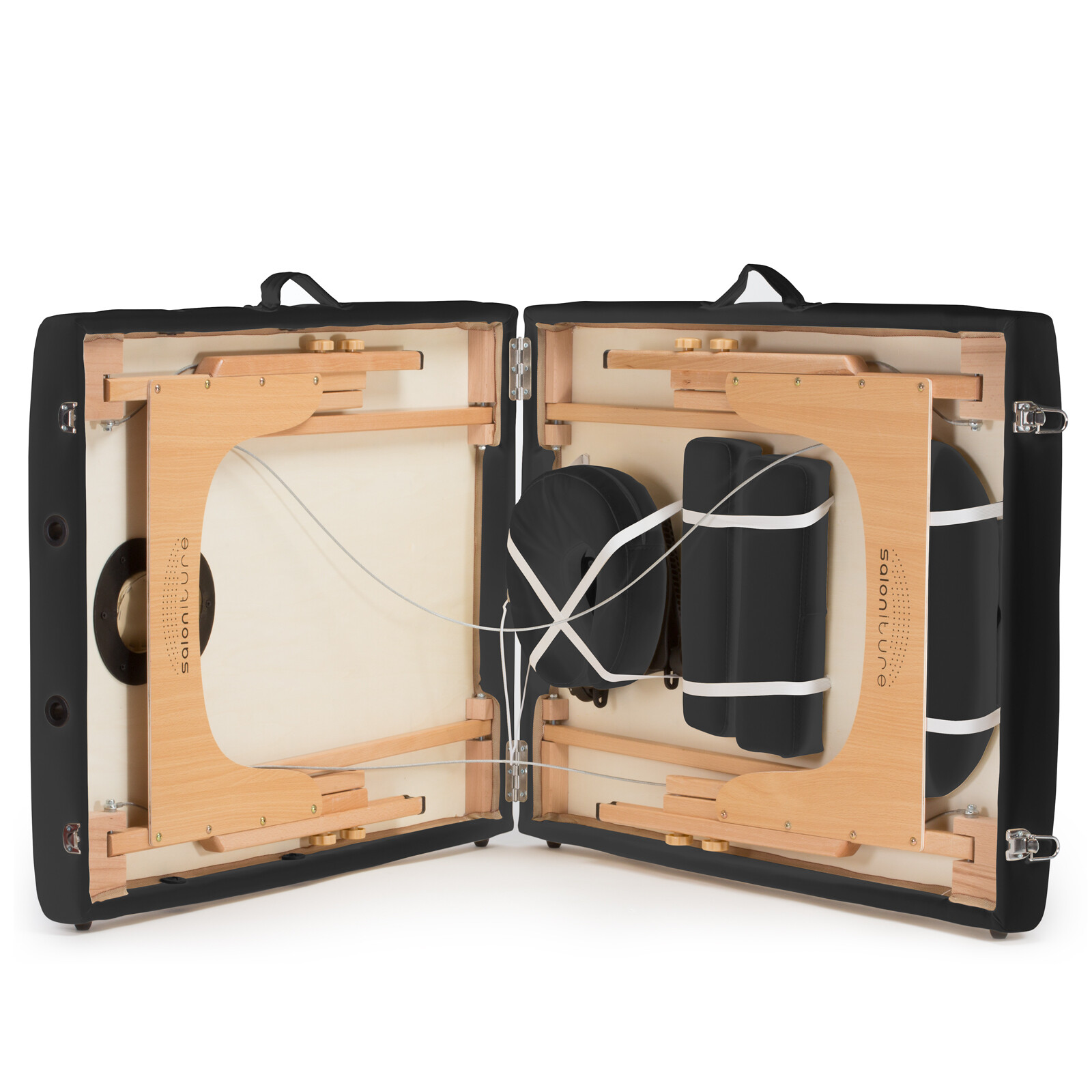 Black Portable Massage Table with Carrying Case