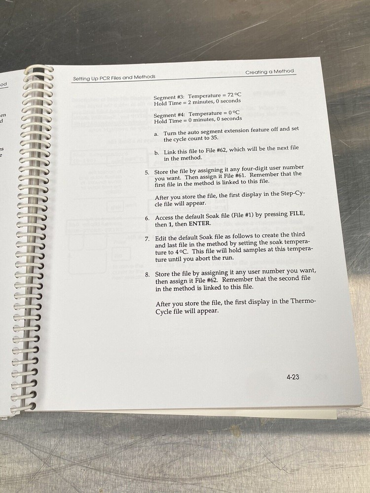 Perkin Elmer DNA Thermal Cycler - Instructions Manual / Guide / Book