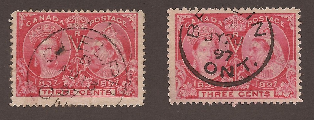 CANADA #53 USED JUBILEE SET 2 COPIES FULLY DATED