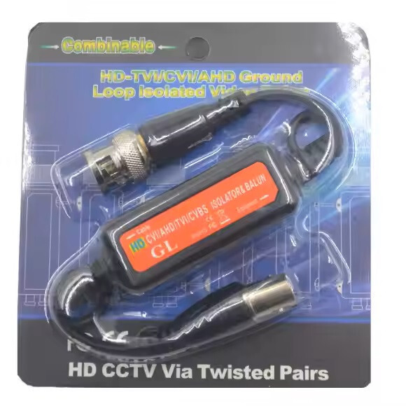 CCTV Camera BNC Video Balun Ground Loop Isolator Built In Video Balun