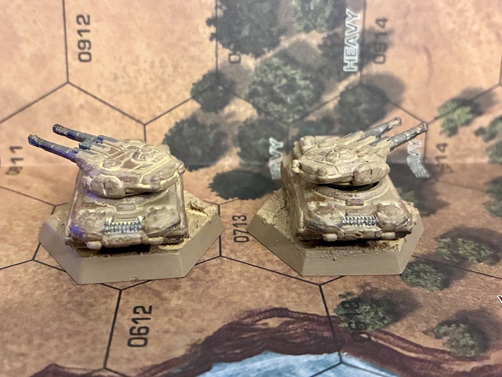 Battletech (2) painted & converted AC-5 Pike Tanks
