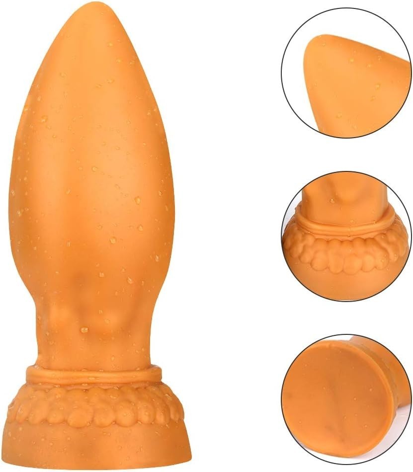 4 Large Liquid Silicone Butt Plug with Spiral Design for Comfortable Insertion