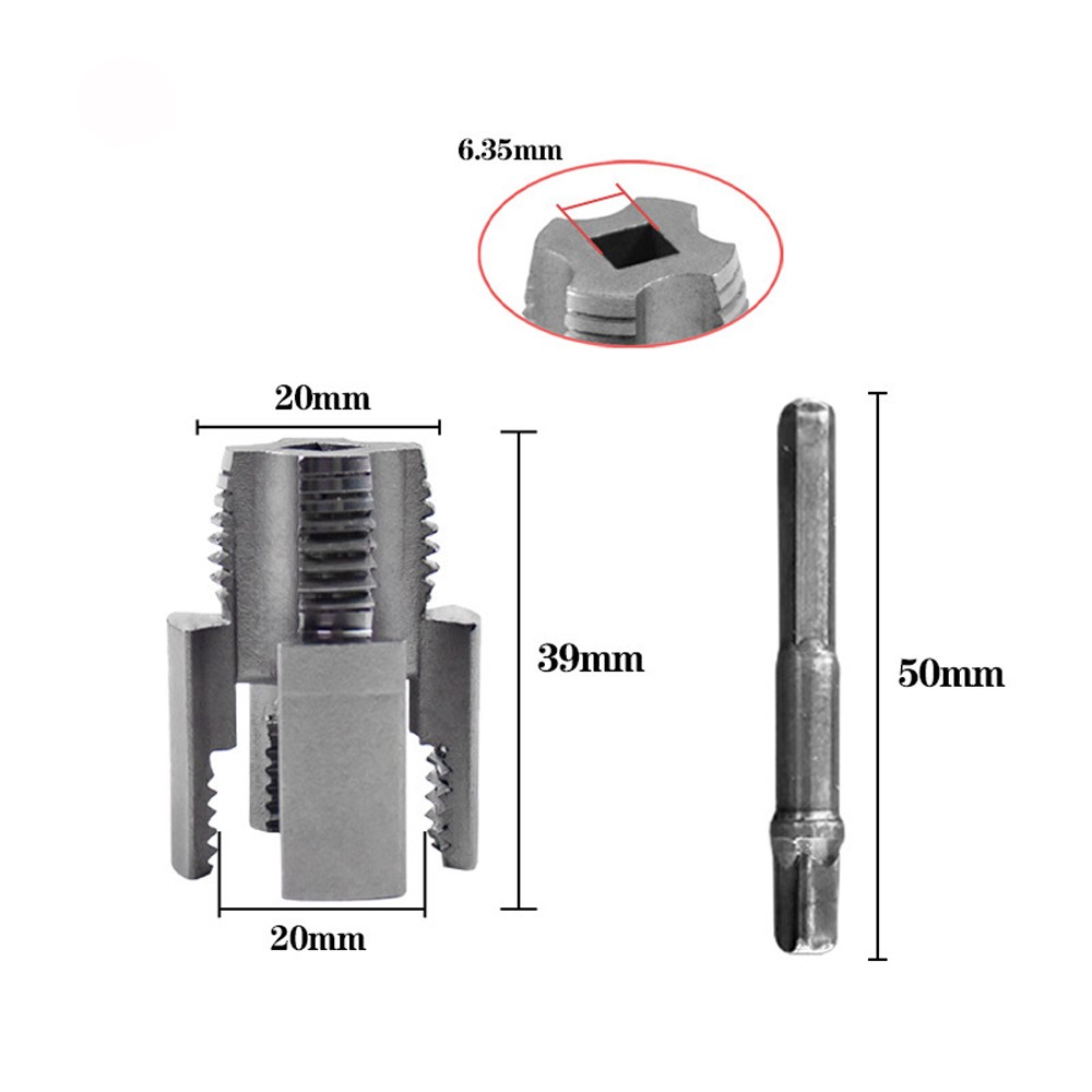 Integrated Internal & External Pipe Threading Tool Steel PVC Pipe Threader Kit