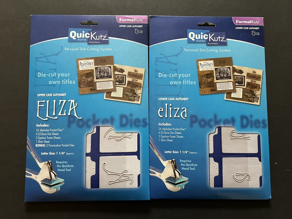 Quickutz Alphabet ELIZA Complete Upper Case, Lower Case, Punctuation W/Binder