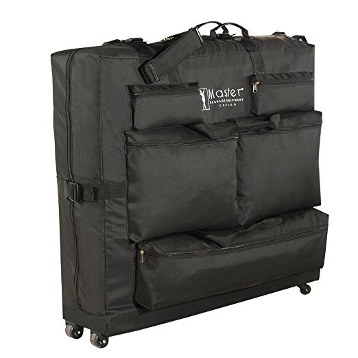 Master Massage Universal Wheeled Carrying Case Bag Pockets Black