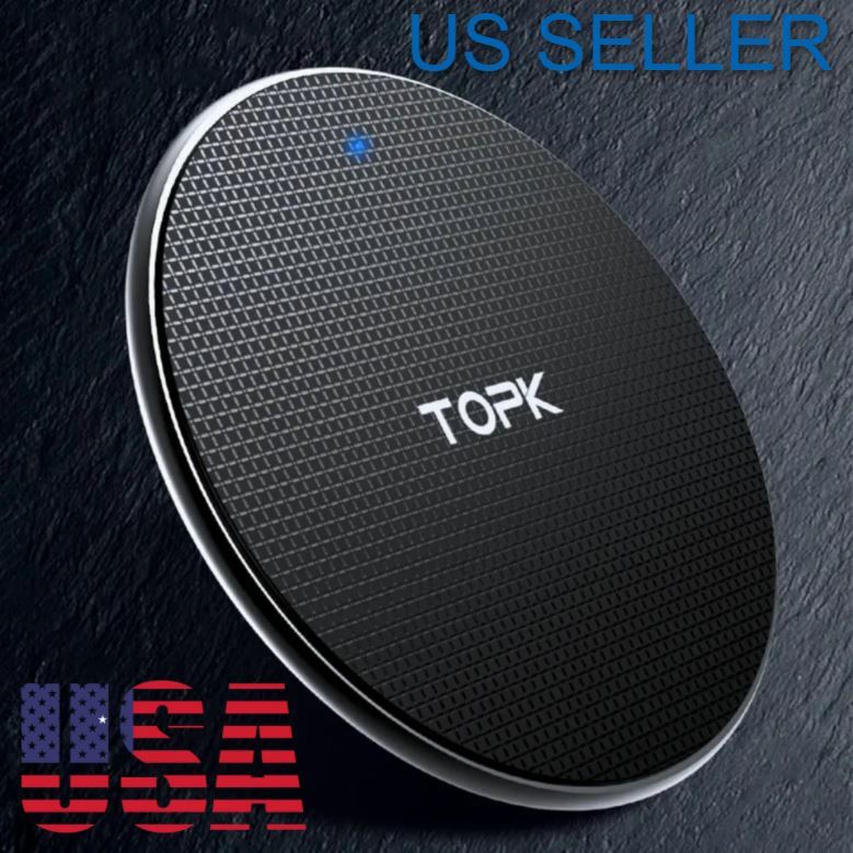 Wireless Fast Charger Charging Pad Dock for Samsung iPhone Android Cell Phone