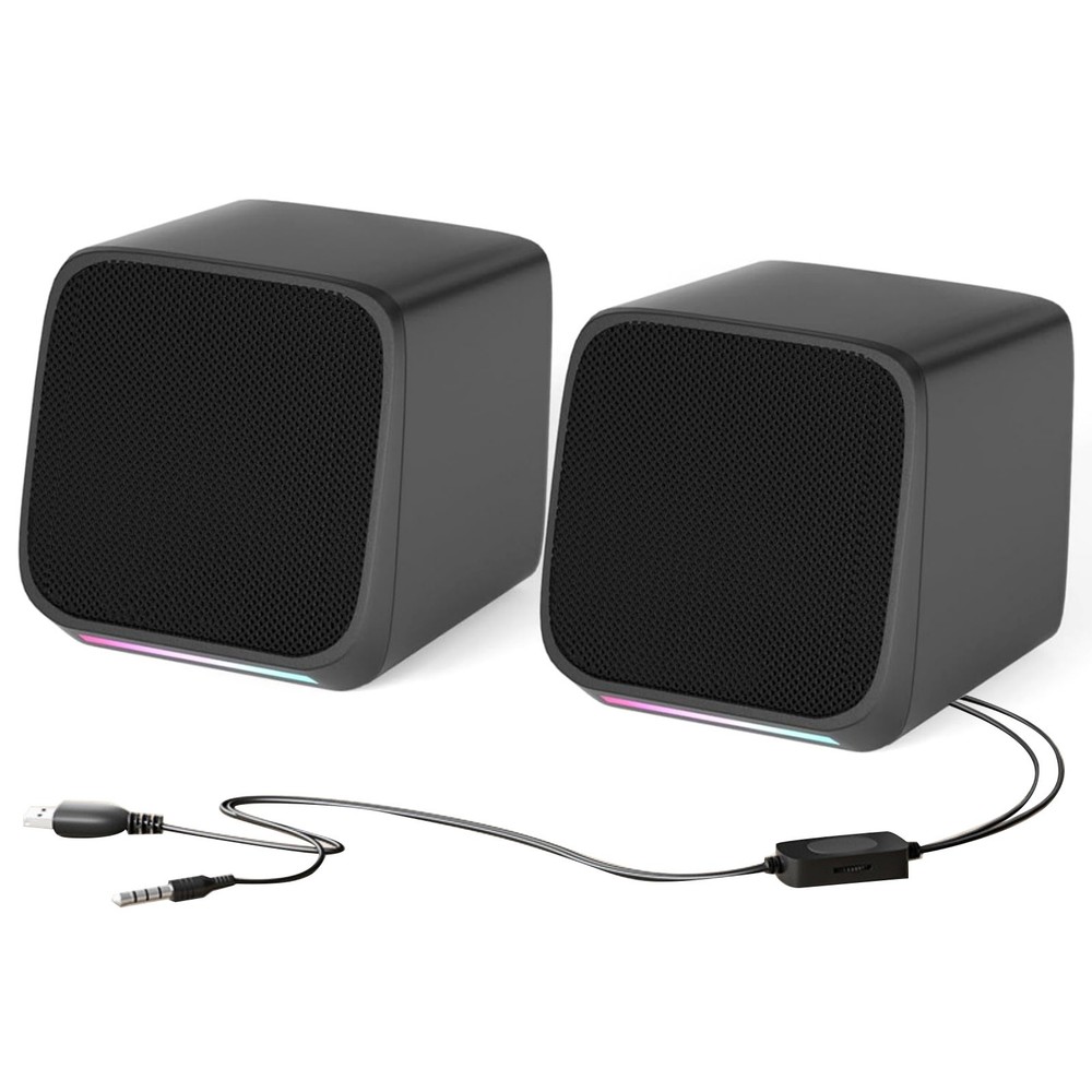 1 Pair Replacement USB Speakers for Computer with Great Distortion-Free Audio