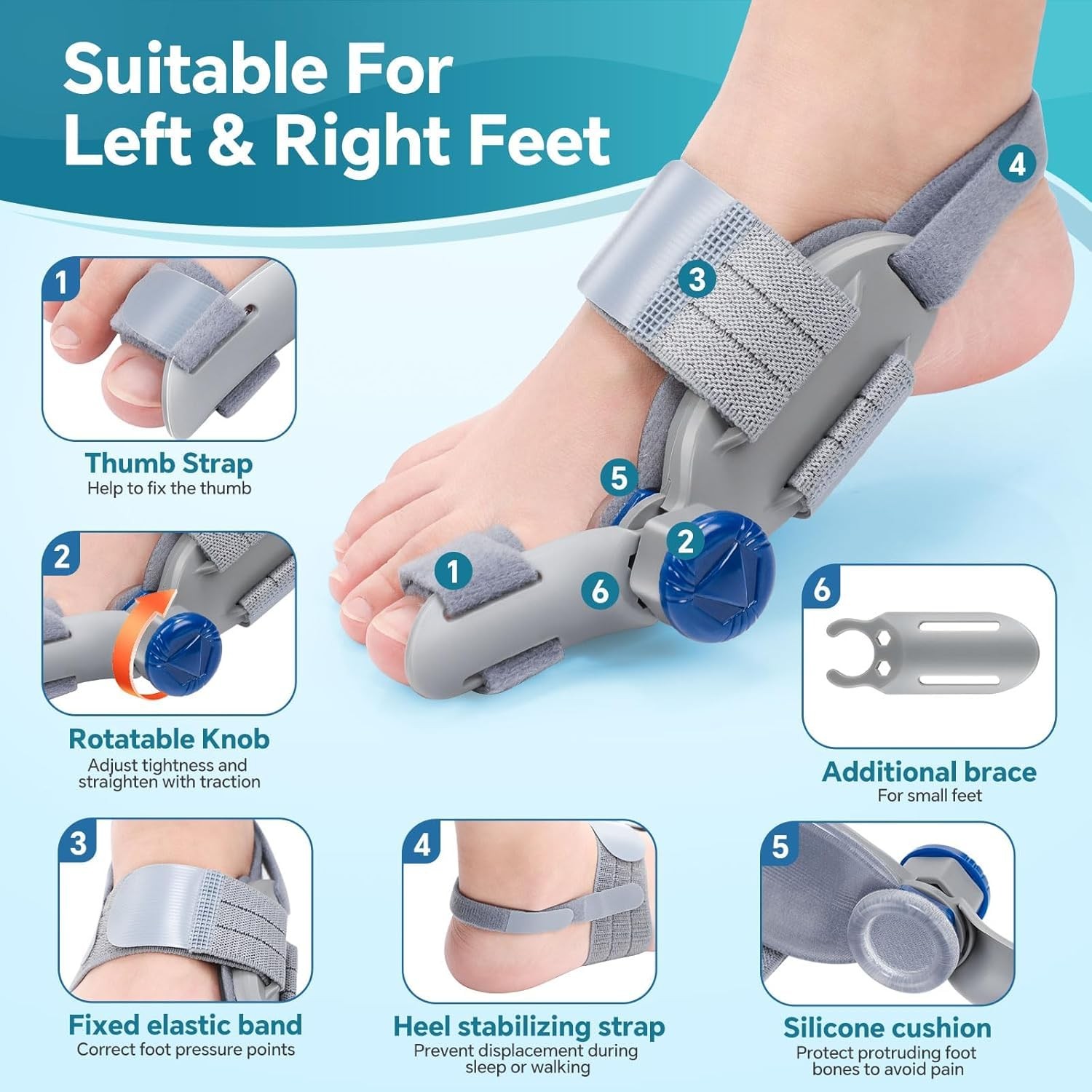 2PCS Bunion Corrector for Women & Men, FSA Approved Products Only, Adjustable Bu