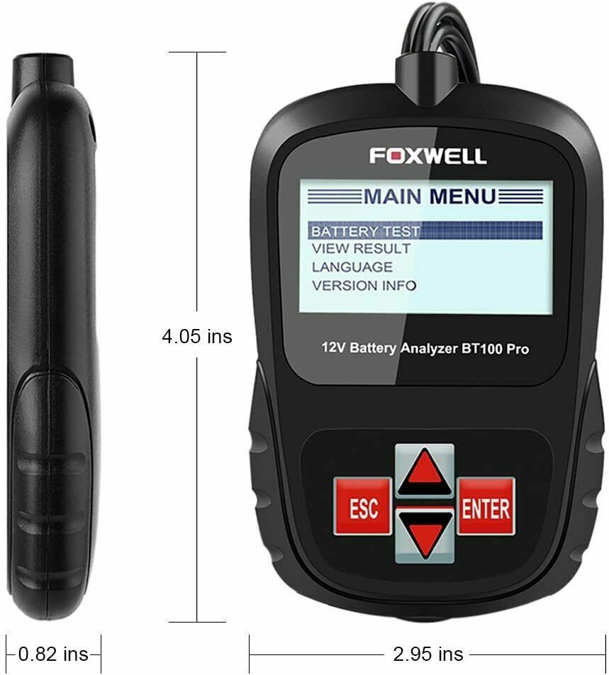 FOXWELL BT100 Pro Code Reader Battery Tester Cranking Charging Voltage Tester