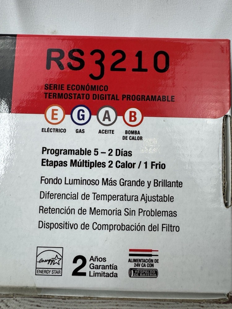 New Robertshaw RS3210 Digital Programmable Thermostat Multi-Stage