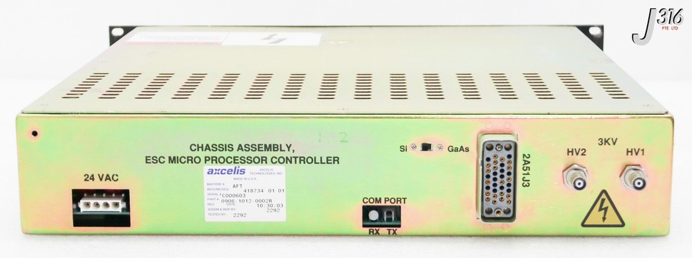 39042 AXCELIS ELECTROSTATIC CLAMP CONTROLLER 0906-1012-0002