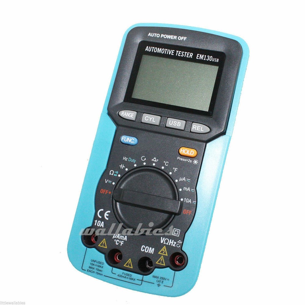 New LCD Auto Range Digital Multimeter Buzz AC DC Volt Amp OHM Temp Tester