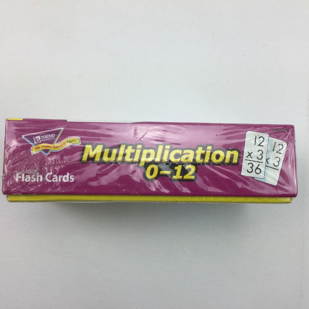 Trend Enterprises Multiplication 0-12 Flash Cards Self Check Skill Test Prep