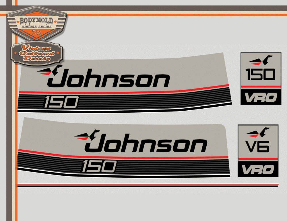 Johnson 150HP  VRO Decals
