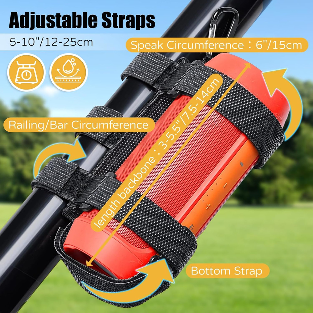 Portable Speaker Mount - Adjustable Speaker Strap Compatible with Flip Charge Se