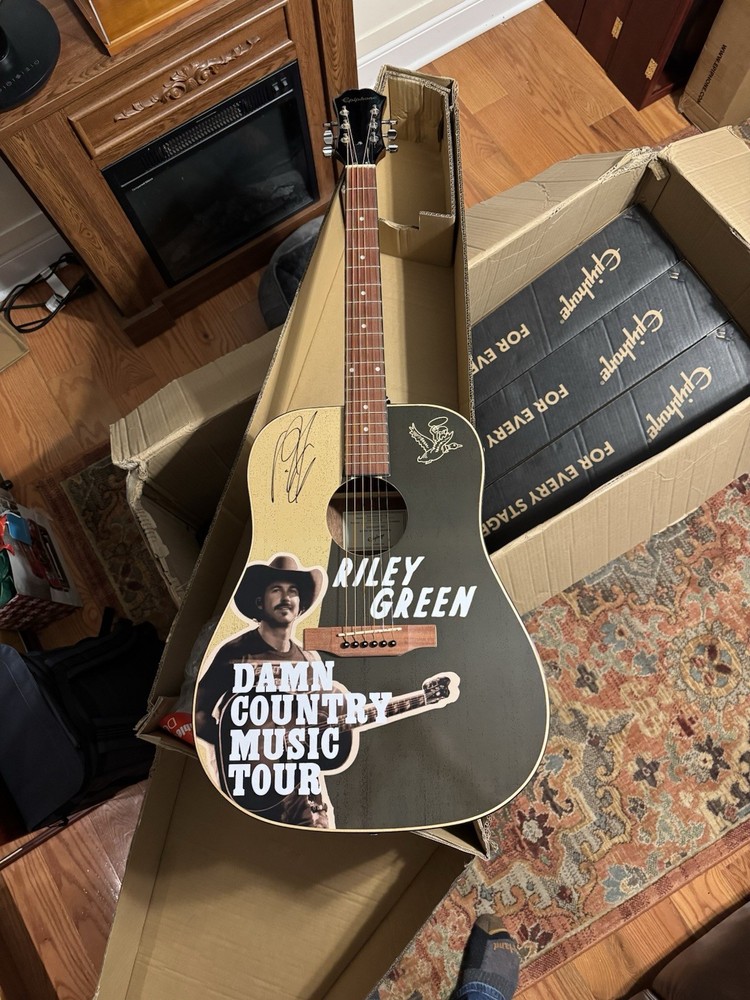 Riley Green Autographed Guitar
