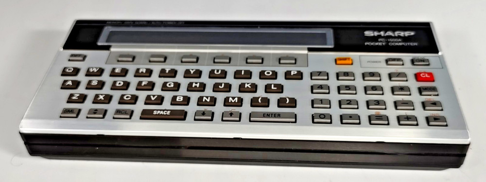 Sharp PC1500A Pocket Computer w/ CE150 Printer/Cassette Interface Turns On CASE