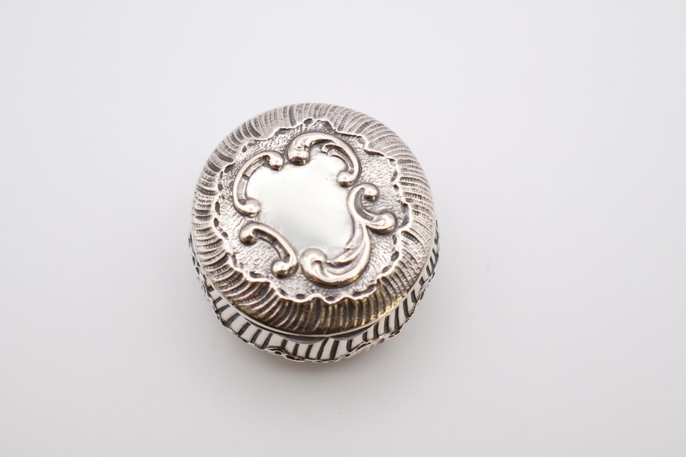 Vintage Continental Silver Compact Pot