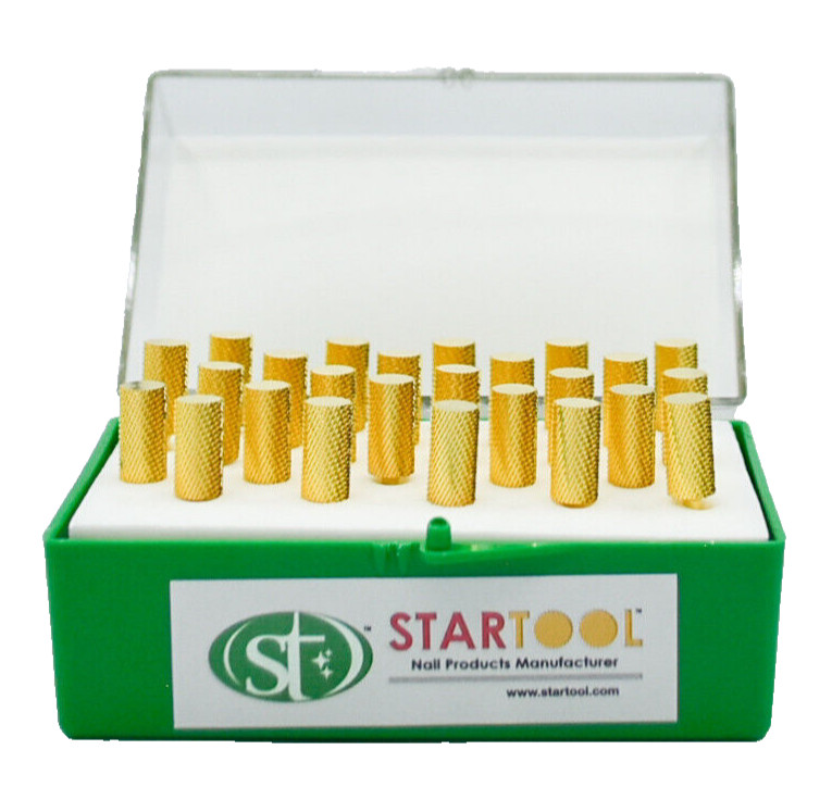 Startool Acrylic Nail Drill 3/32" STM Medium Gold *( 4 Pieces)