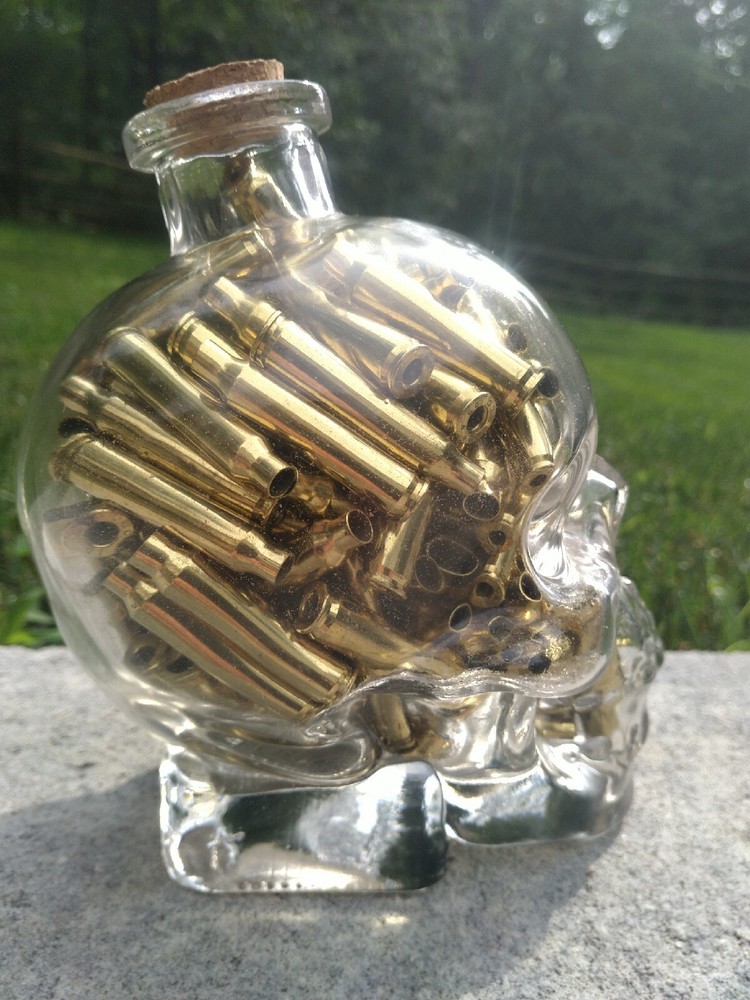 Crystal Deaths Head Skull Shell Case Holder