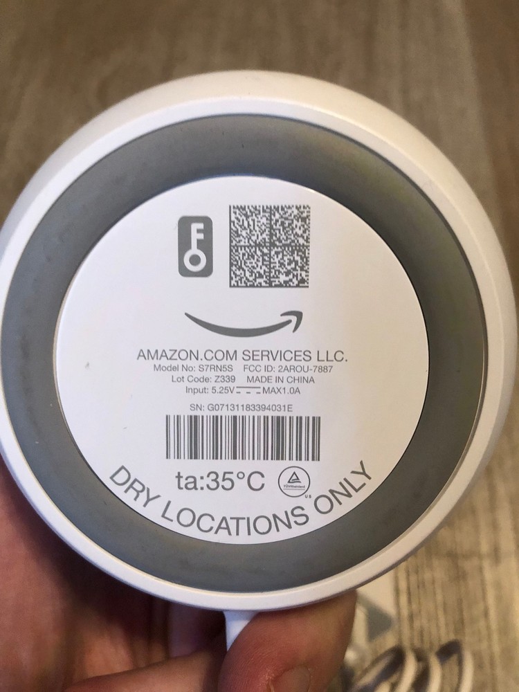 Amazon Echo Glow Smart Lamp S7RN5S Programmable Color Changing Night Light