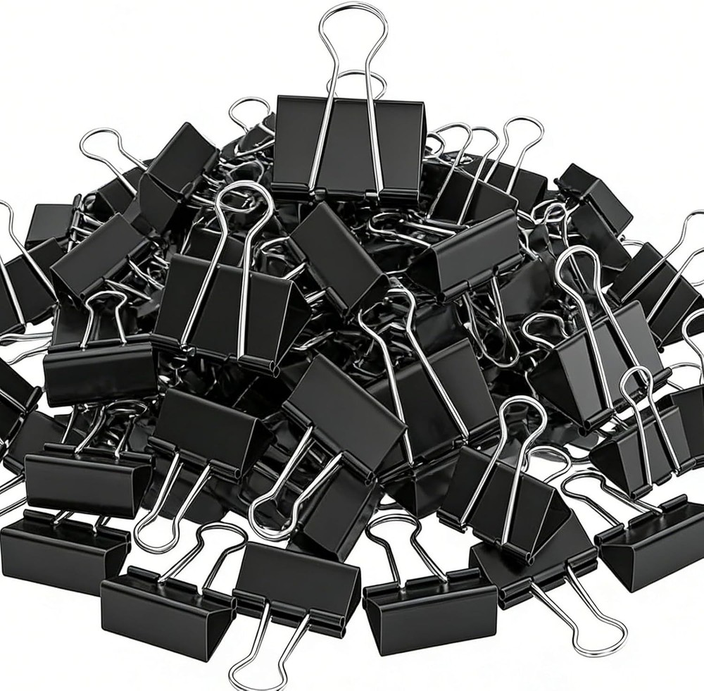 Binder Clips Assorted Sizes, 4 Sizes Lar, Medium, Small, Mini, Metal