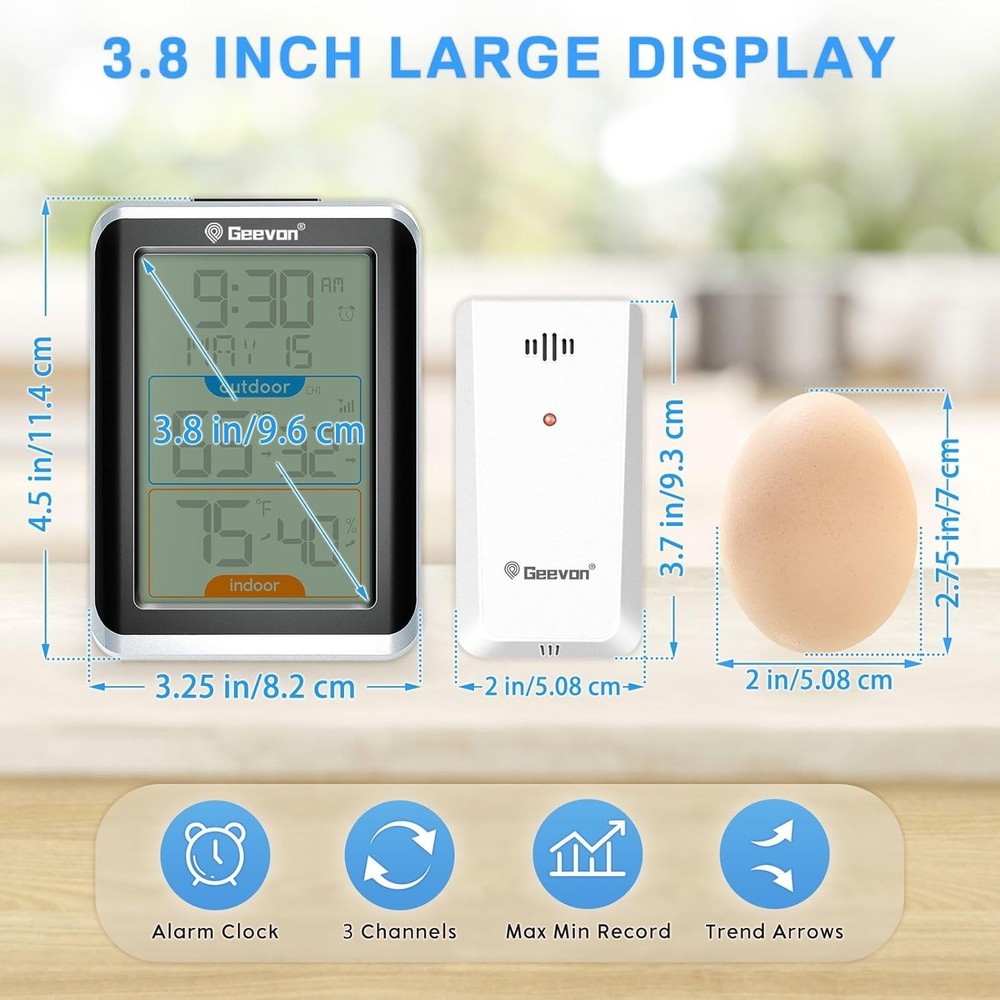 Multi-Function Wireless Thermometer with Backlight & Max/Min Tracking Features