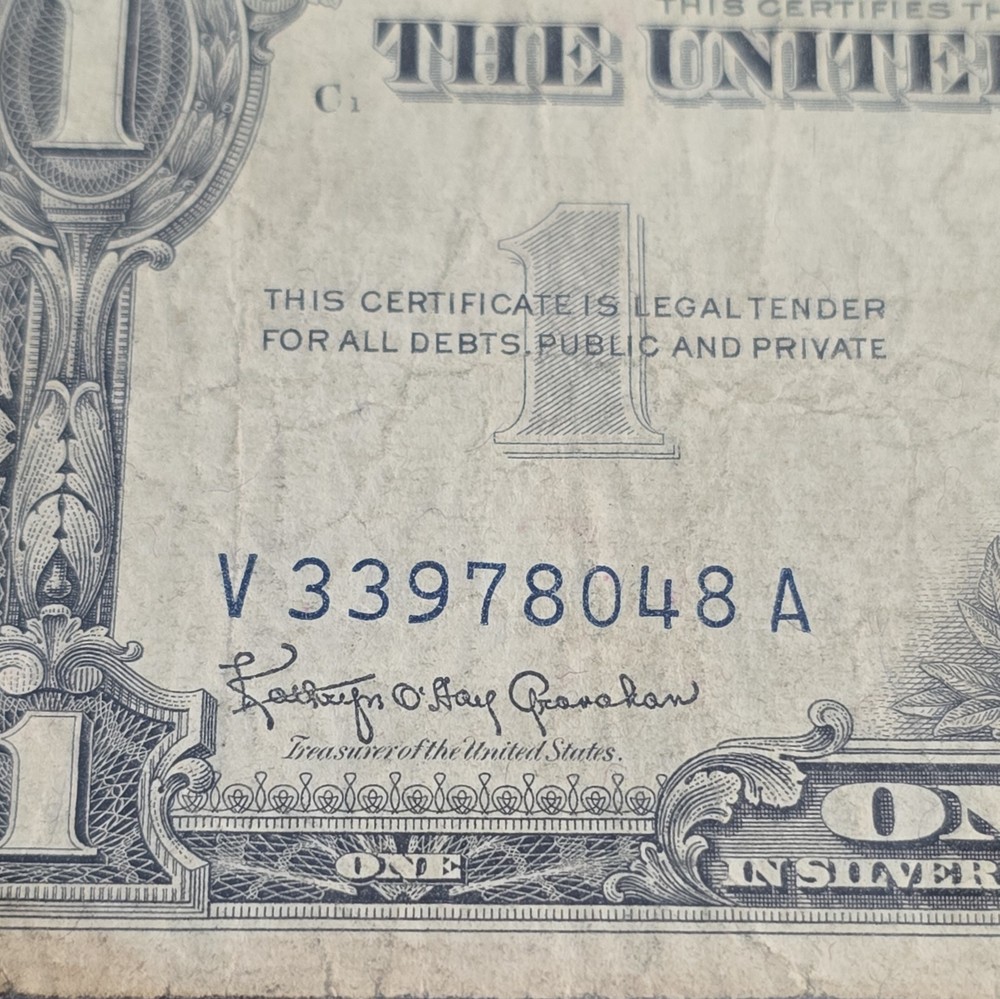 TWO-$1 1957B SERIES SILVER CERTIFICATES