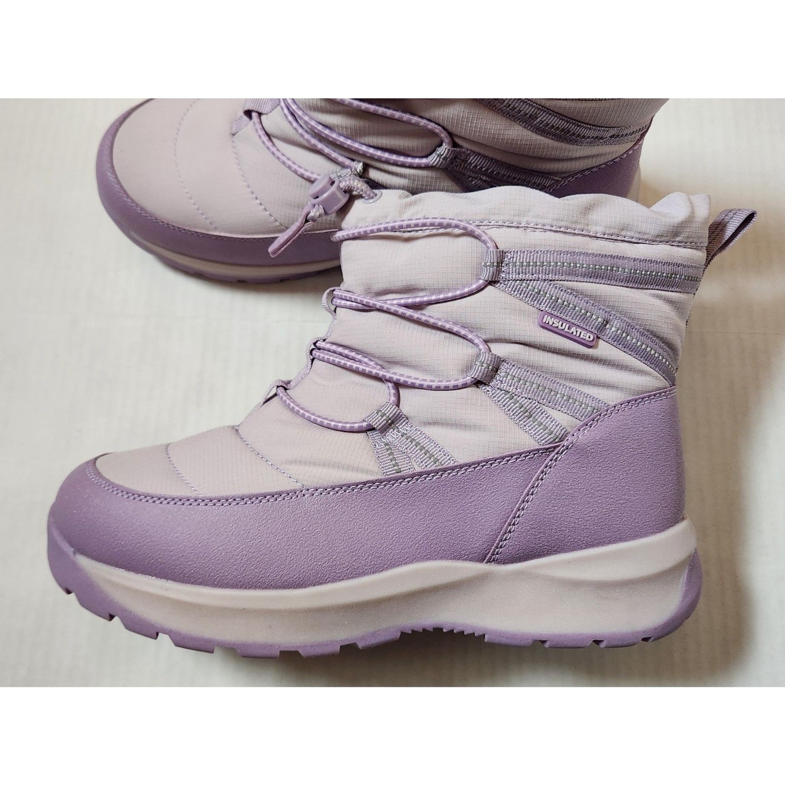 Lands' End Youth Girls Insulated Winter Boots Lavender Size 6