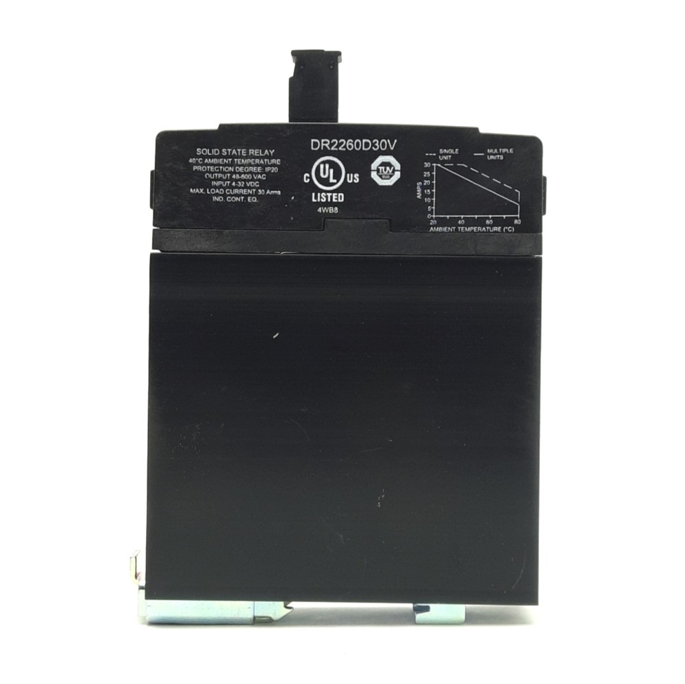Crydom DR2260D30V Solid State Relay, 4-32VDC Input, 48-600VAC Output, 30A