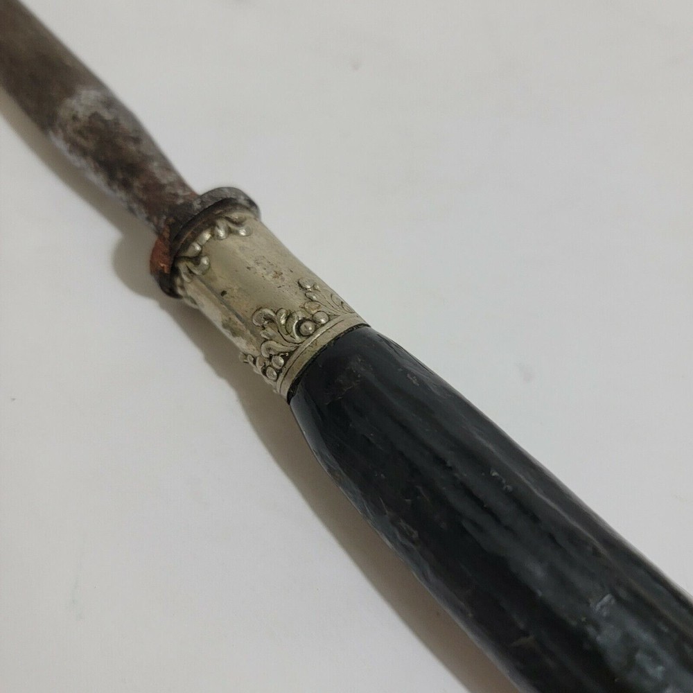 Vintage Lees Dark Brown Stag Handle Knife Sharpener