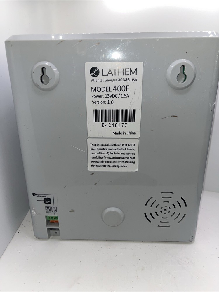 Lathem 400E Top Feed Electronic Time Clock Missing Accessories