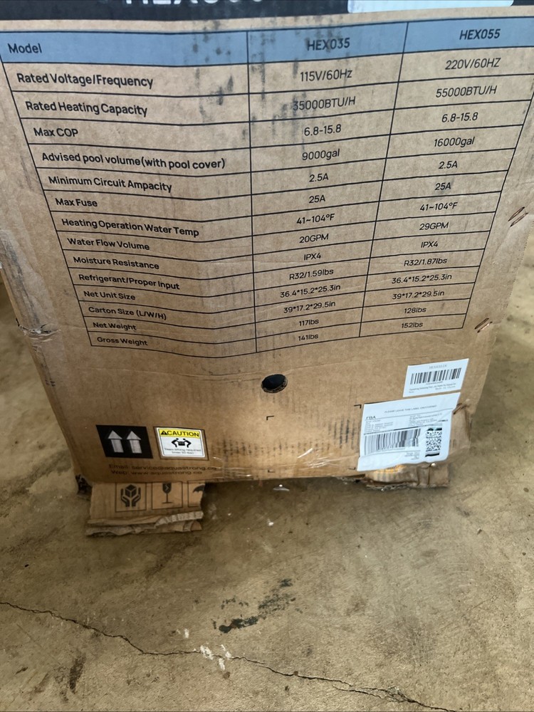 pool heat pump Aqua strong