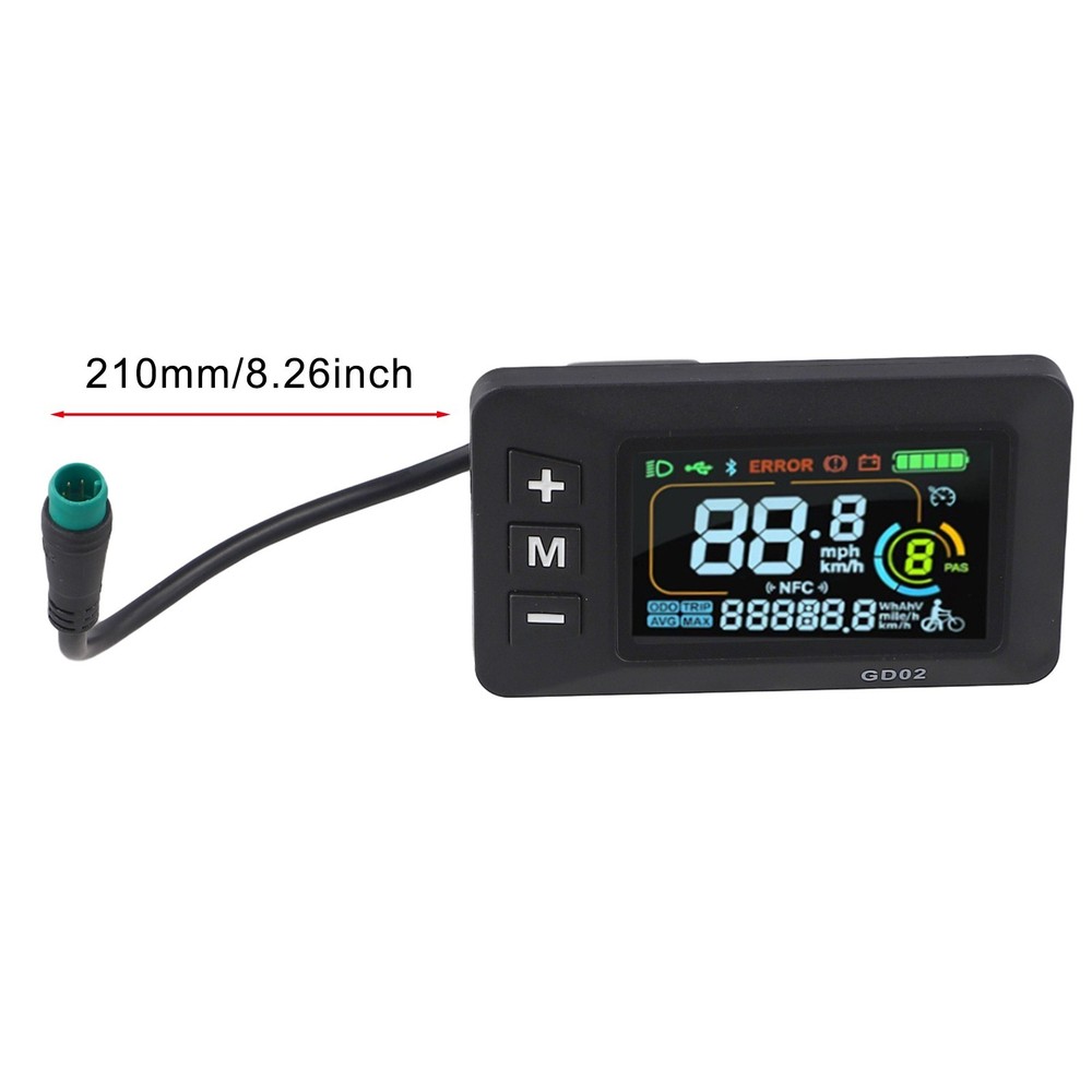 LCD Display for E Bikes Waterproof with Compatibility for Multiple Voltages