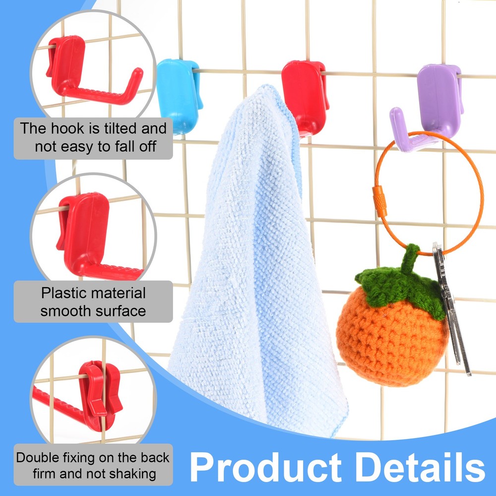 10 Pcs Gridwall Hooks, 3 Inch Grid Wall Plastic Hanger, Green