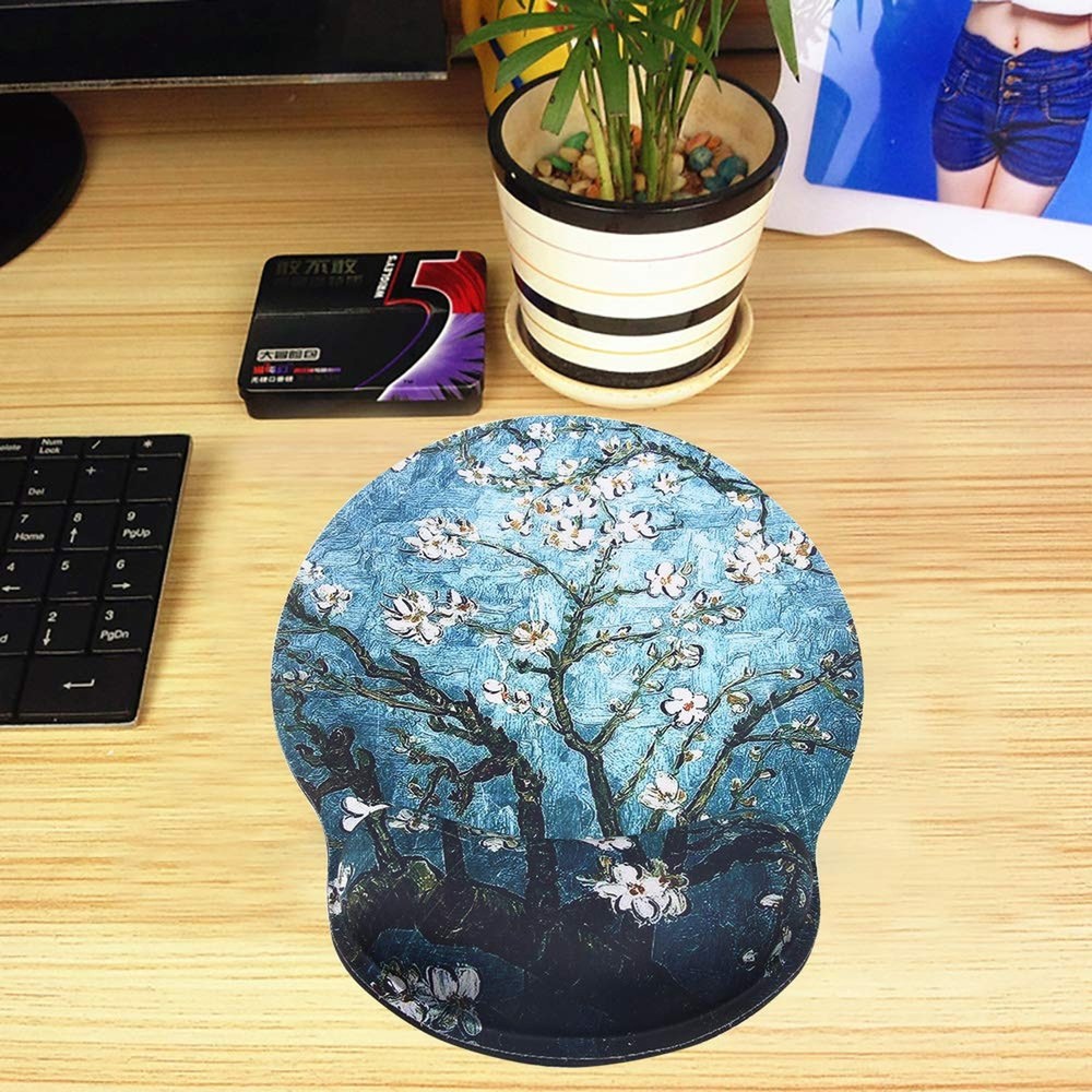 Mouse Pads for Computers Van Gogh Ergonomic Memory Foam Nonslip Wrist Support...
