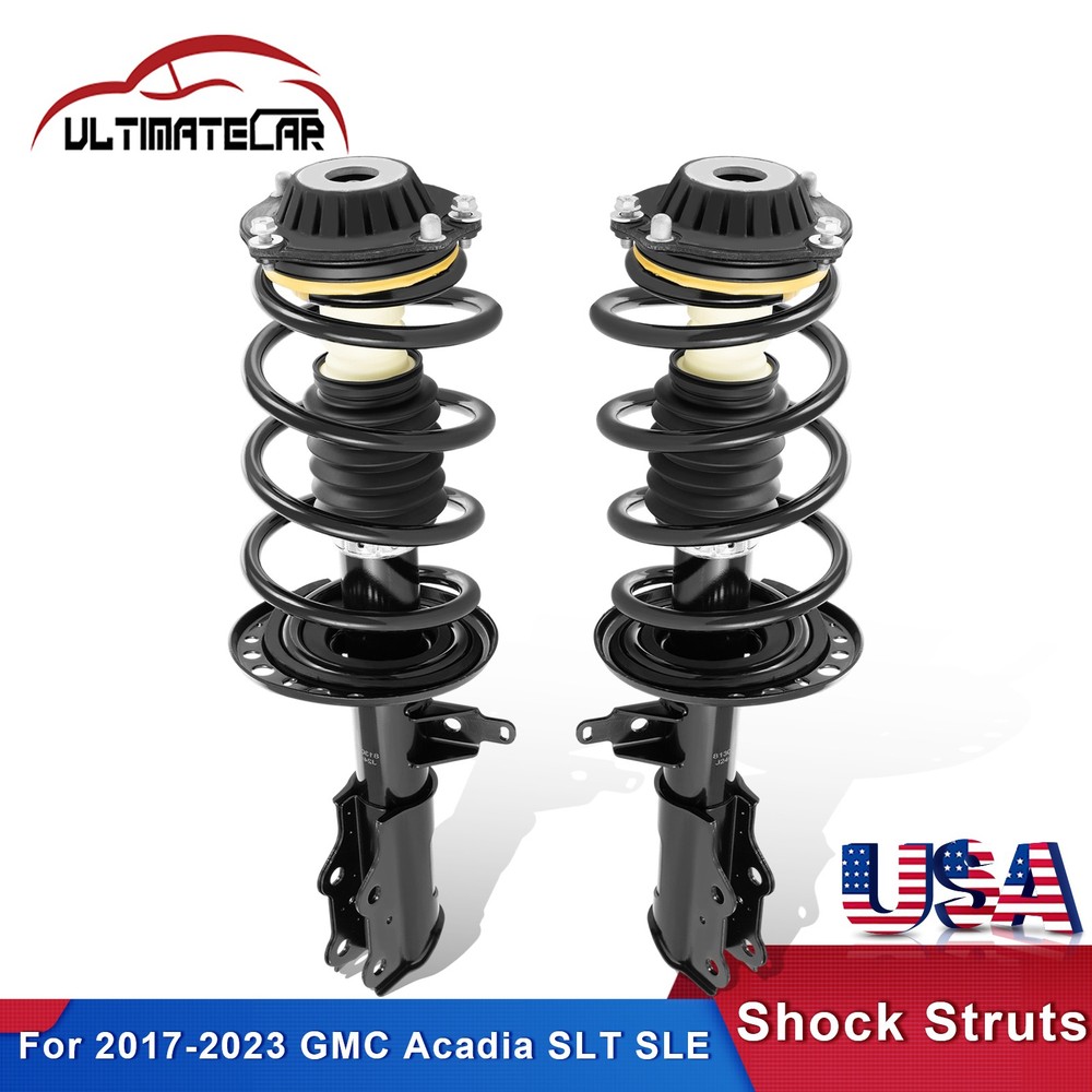 Set 2 Front Complete Shock Struts & Spring Assembly Kit For 2017-2023 GMC Acadia