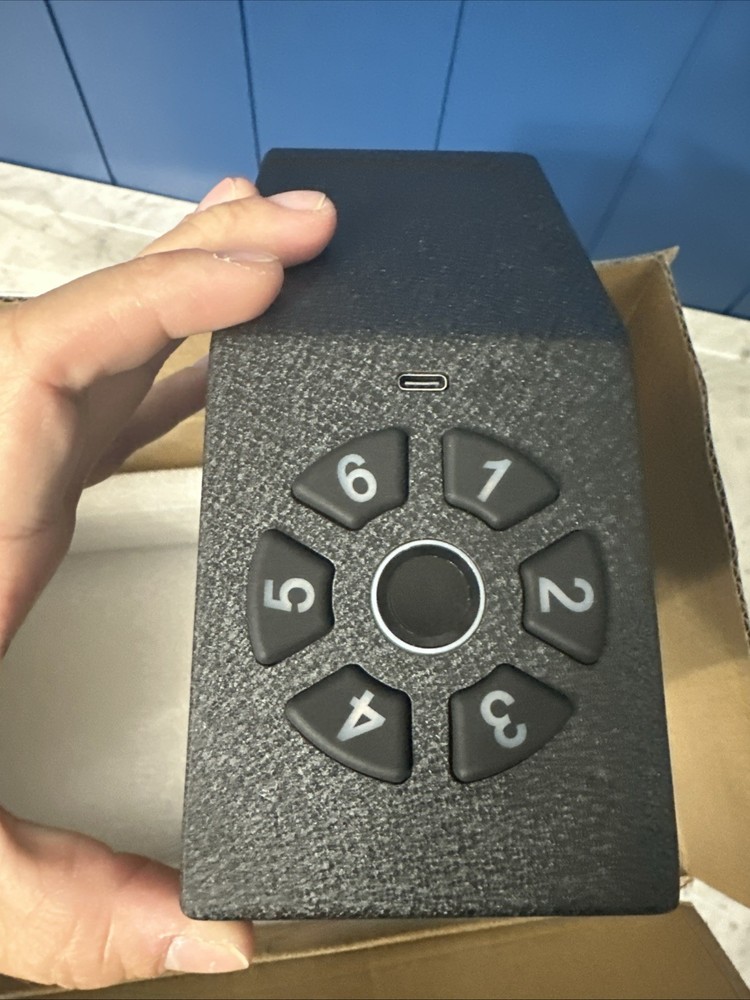 Biometric Drop Down Gun Safe, Quick Access Handgun Safe for Bedside & Car