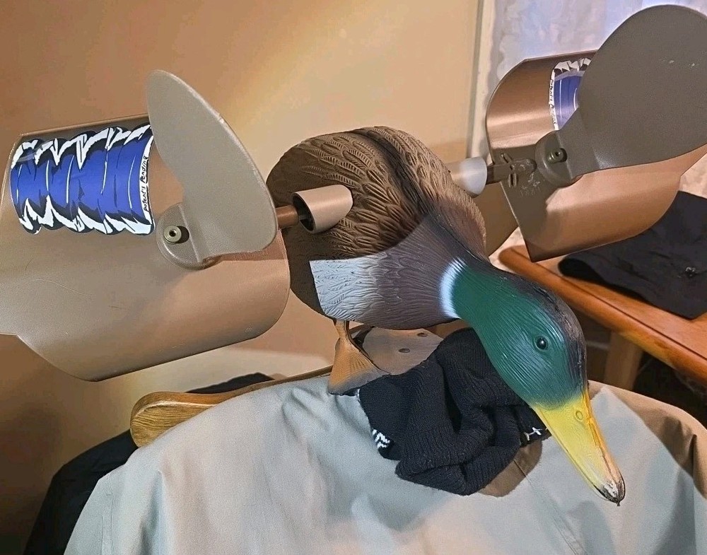 Rare Vintage Wind Driven Mallard Mojo Decoy With Unique Wing Array U.S.A. Nice!!