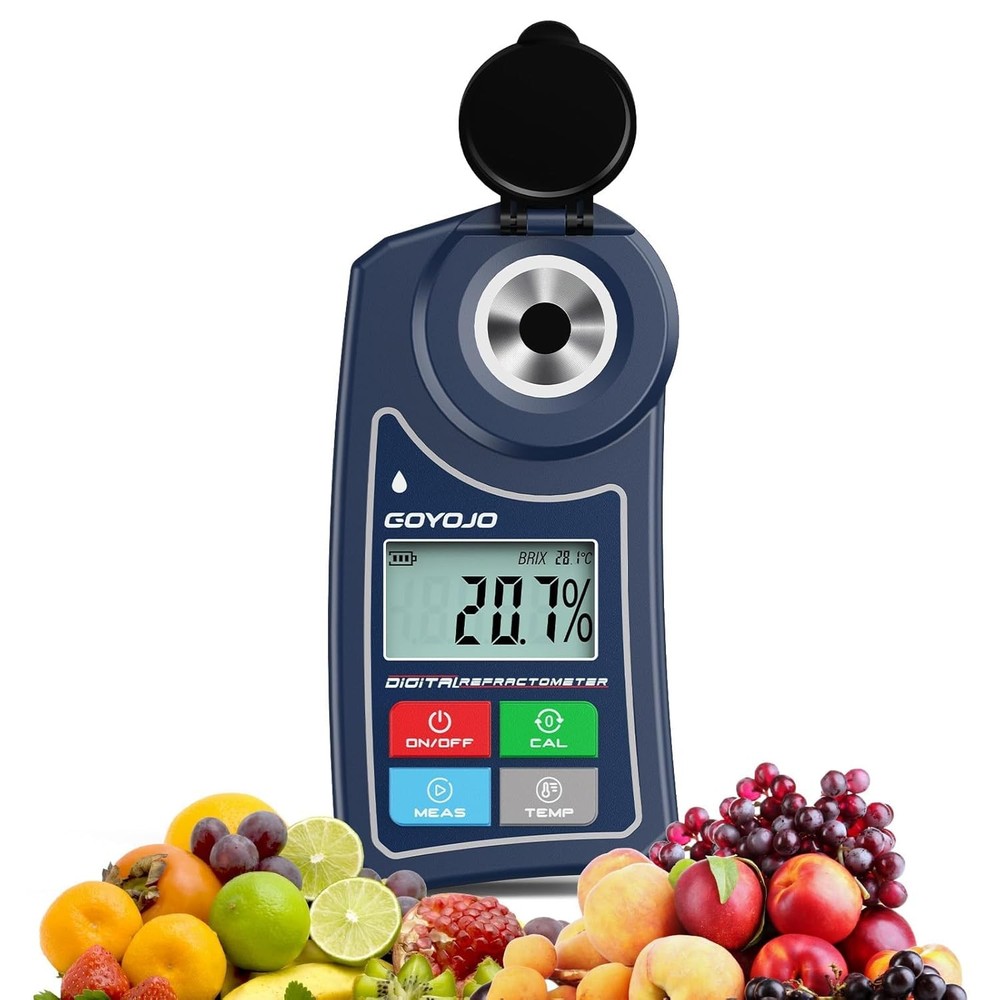 GOYOJO Digital Brix Refractometer Meter Lab Refractometer ±0.5 Brix/1℃ Accuracy