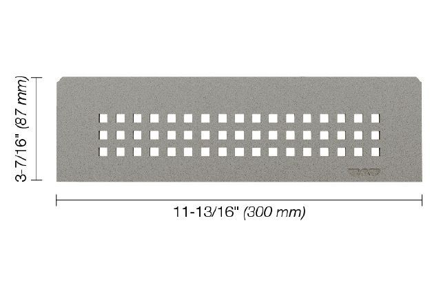 Schluter Systems Shelf Rectangular Niche Square Stone Grey SNS1D3TSSG