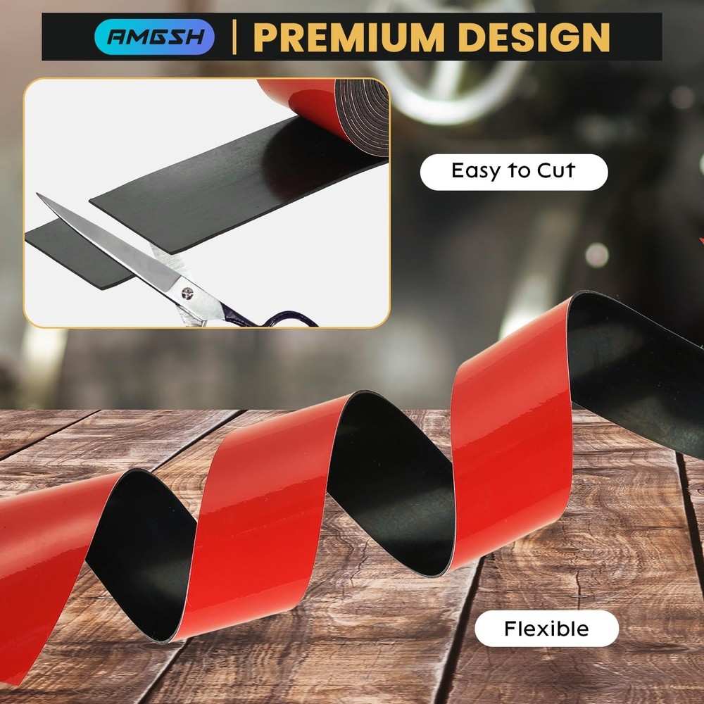 1/16" Thick × 2" Wide Neoprene Solid Rubber Strip, Self Adhesvie Solid Stri
