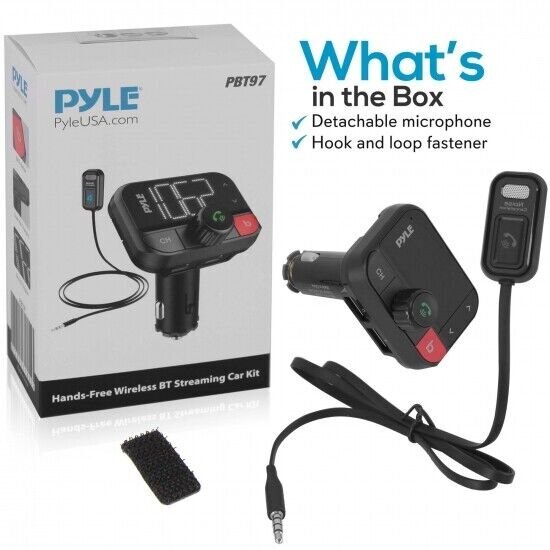 Pyle FM Transmitter, Handsfree Calling, 0.25 lbs., Bluetooth Wireless PBT97