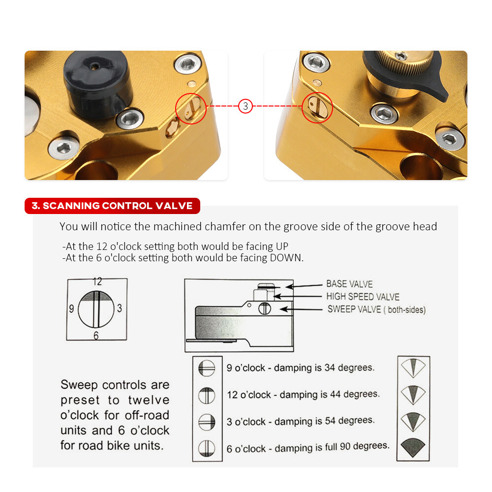 Motorcycle Universal Adjustable Steering Damper Stabilizer Safety Control Bike