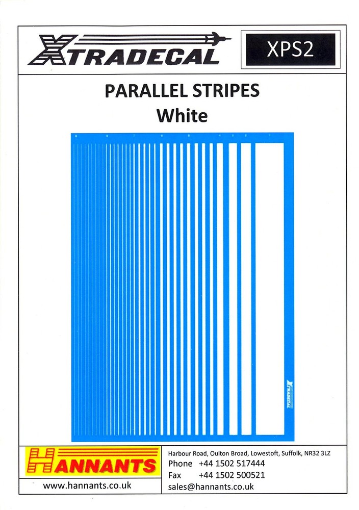 Xtra Decals WHITE STRIPES Parallel Stripes
